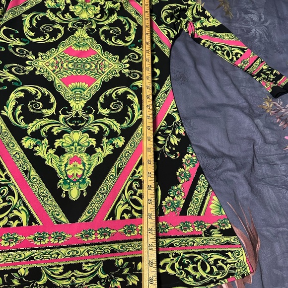 Eva Varro Black Green Cowl Neck Sheath Tunic - Picture 7 of 8